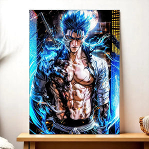 Tableau Grimmjow Jaggerjack Bleach illustré à la main en Anjou