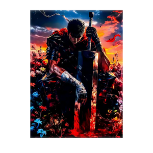 Poster Guts Berserk illustré à la main en Anjou