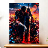 Affiche Guts Berserk illustré à la main en Anjou
