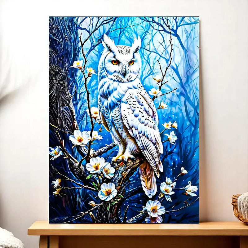 Tableau Hibou illustré à la main en Anjou