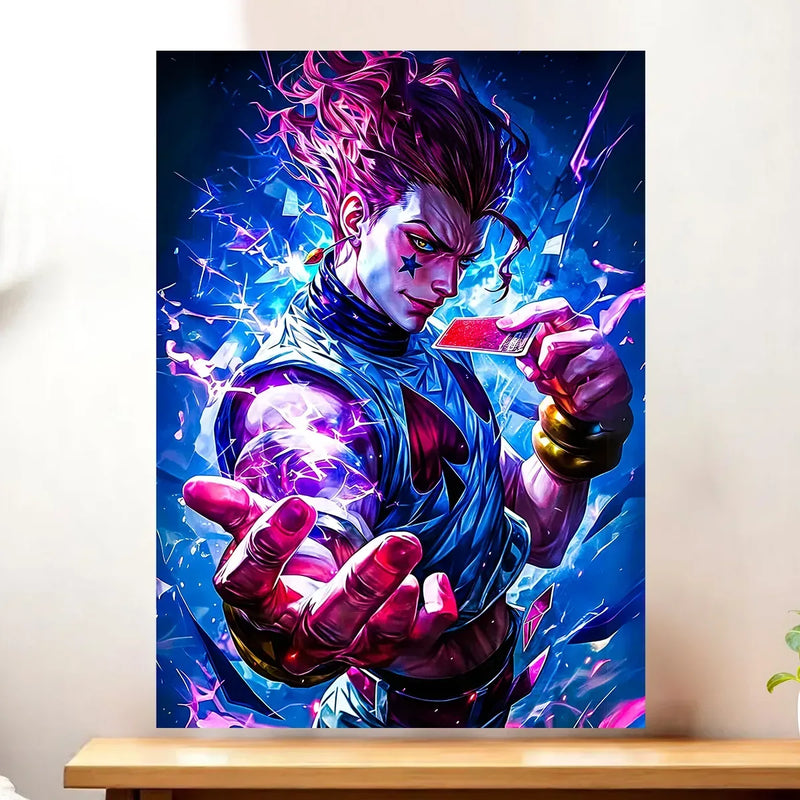 Affiche Hisoka Hunter x Hunter illustrée à la main en Anjou