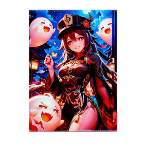 Poster Hu Tao Genshin Impact illustré à la main en Anjou