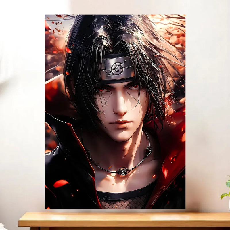 Affiche Itachi Naruto illustrée à la main en Anjou