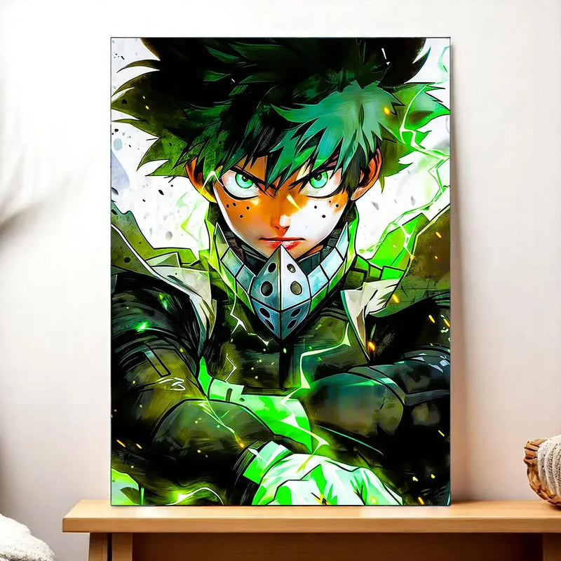 Tableau Izuku My Hero Academia illustré à la main en Anjou
