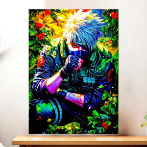 Affiche Kakashi Naruto illustrée à la main en Anjou