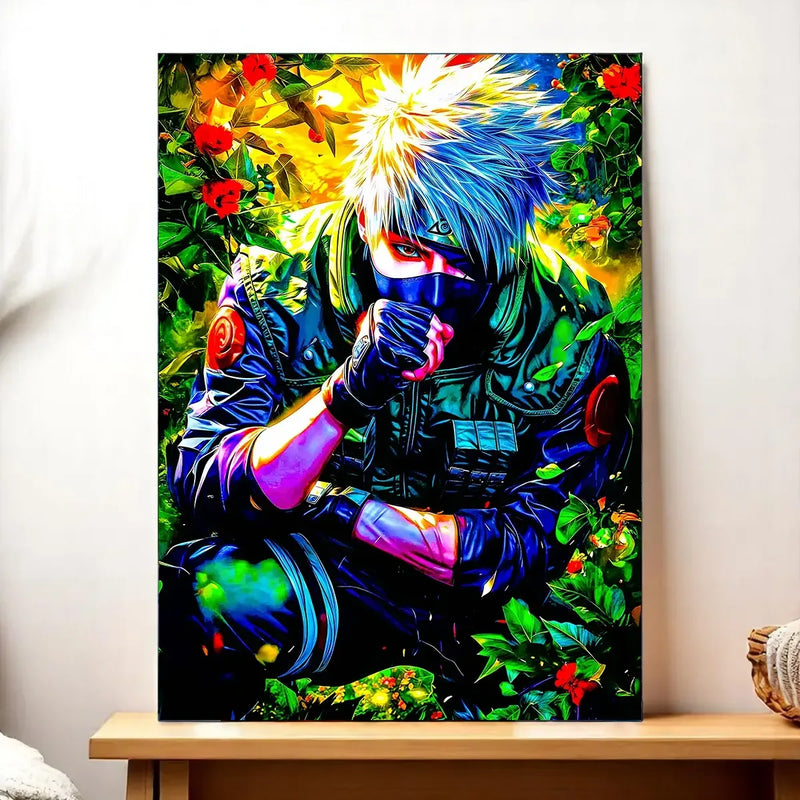 Tableau Kakashi Naruto illustré à la main en Anjou