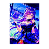 Poster Keqing Genshin Impact illustré à la main en Anjou