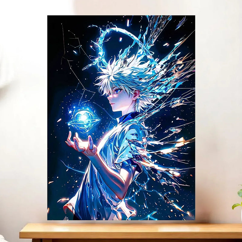 Affiche Kirua Hunter x Hunter illustrée à la main en Anjou