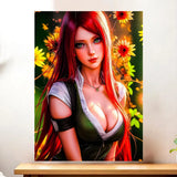 Affiche Kushina Naruto illustrée à la main en Anjou