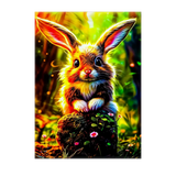 Poster Lapin Forêt illustré à la main en Anjou