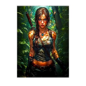 Poster Lara Croft illustré à la main en Anjou