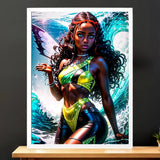 Cadre Blanc Layla Winx illustré à la main en Anjou
