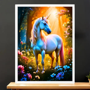 Cadre Blanc Licorne