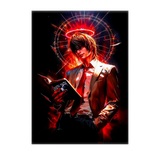 Poster Light Yagami Death Note illustré à la main en Anjou