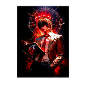Poster Light Yagami Death Note illustré à la main en Anjou