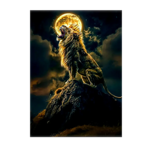 Poster Lion Rugissant illustré à la main en Anjou