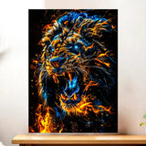 Affiche Tête de Lion illustrée à la main en Anjou