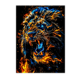 Poster Tête de Lion illustré à la main en Anjou