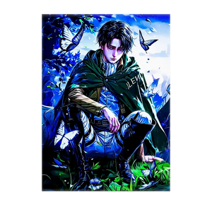 Poster Livai Attaque des Titans illustré à la main en Anjou