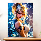Affiche Lucy Heartfilia Fairy Tail illustrée à la main en Anjou