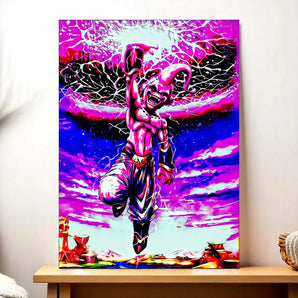 Tableau Majin Boo Dragon Ball illustré à la main en Anjou