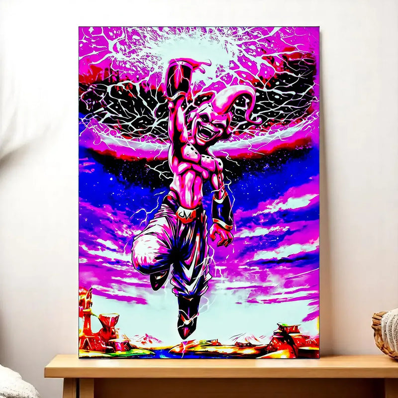 Tableau Majin Boo Dragon Ball illustré à la main en Anjou
