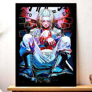 Cadre Noir Mikey Tokyo Revengers illustré à la main en Anjou