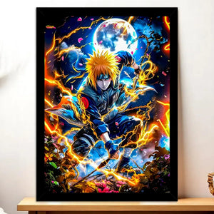 Cadre Minato Naruto illustré à la main en Anjou