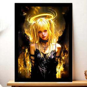 Cadre Noir Misa Amane illustré à la main en Anjou