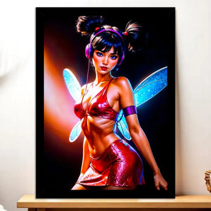 Cadre Noir Musa Winx illustré à la main en Anjou