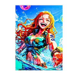 Poster Nami One Piece illustré à la main en Anjou