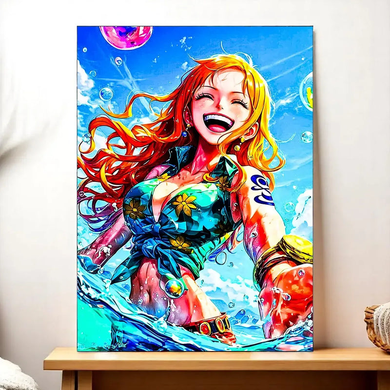 Tableau Nami One Piece illustré à la main en Anjou