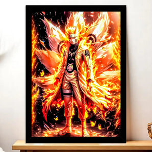 Cadre Noir Naruto Shippuden illustré à la main en Anjou