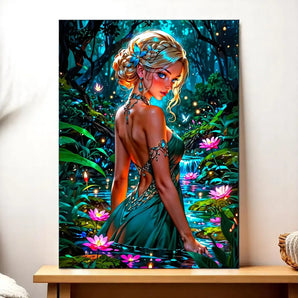 Tableau Nymphe illustré à la main en Anjou