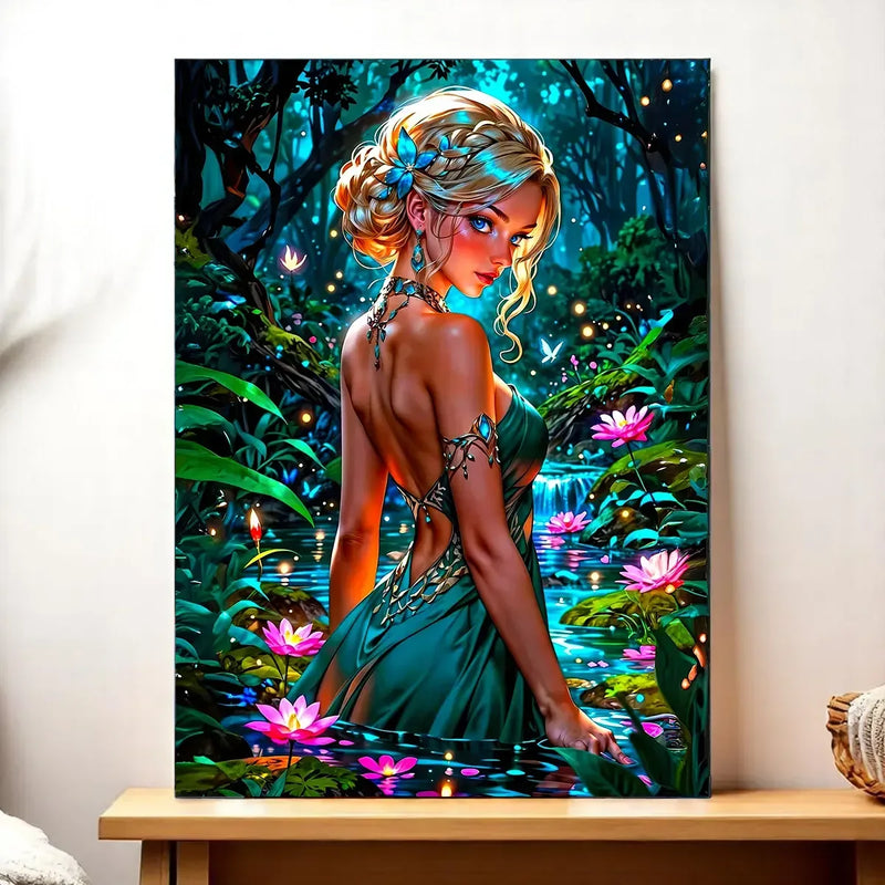 Tableau Nymphe illustré à la main en Anjou