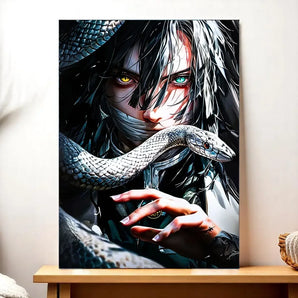 Tableau Obanai Demon Slayer illustré à la main en Anjou