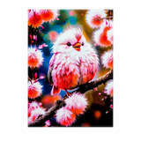 Poster Oiseau Rose