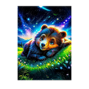 Poster Ourson illustré à la main en Anjou