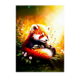 Poster Panda Roux illustré à la main en Anjou