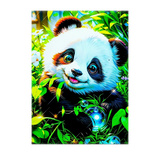 Poster Panda illustré à la main en Anjou