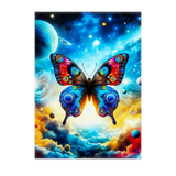 Poster Papillon Univers illustré à la main en Anjou
