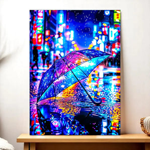 Tableau Parapluie illustré à la main en Anjou