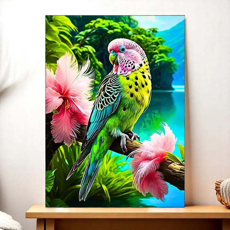 Tableau Perroquet illustré à la main en Anjou