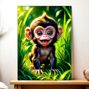 Tableau Singe illustré à la main en Anjou