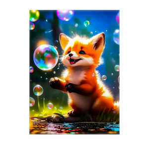 Poster Renard illustré à la main en Anjou