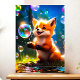 Affiche Renard illustrée à la main en Anjou