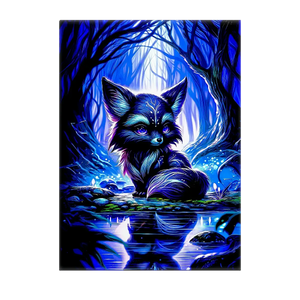 Poster Renard Sombre illustré à la main en Anjou