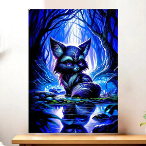 Affiche Renard Sombre illustrée à la main en Anjou