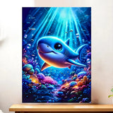 Affiche Requin illustrée à la main en Anjou