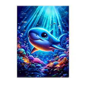Poster Requin illustré à la main en Anjou
